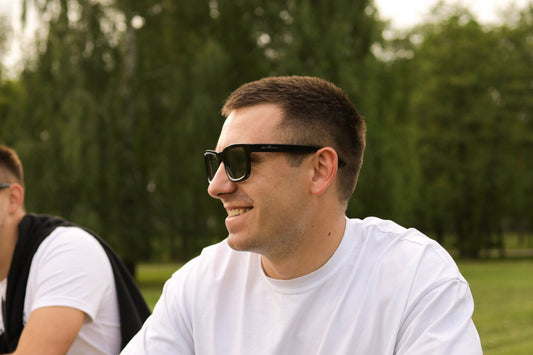 A man wearing sunglasses